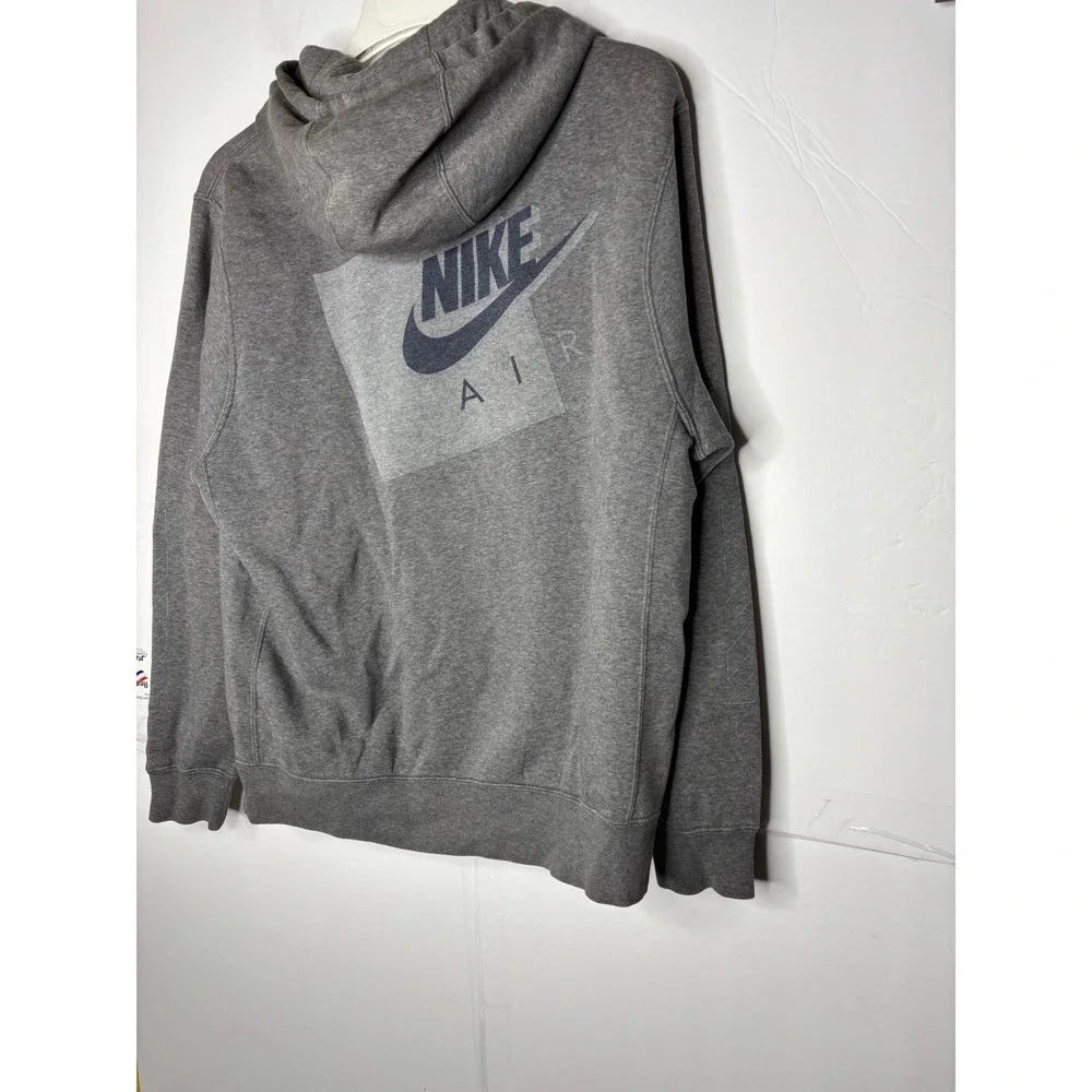 Nike Air Mens Hoodie‎ Gray Pullover Graphic Sweatshirt Medium BV5132-071
